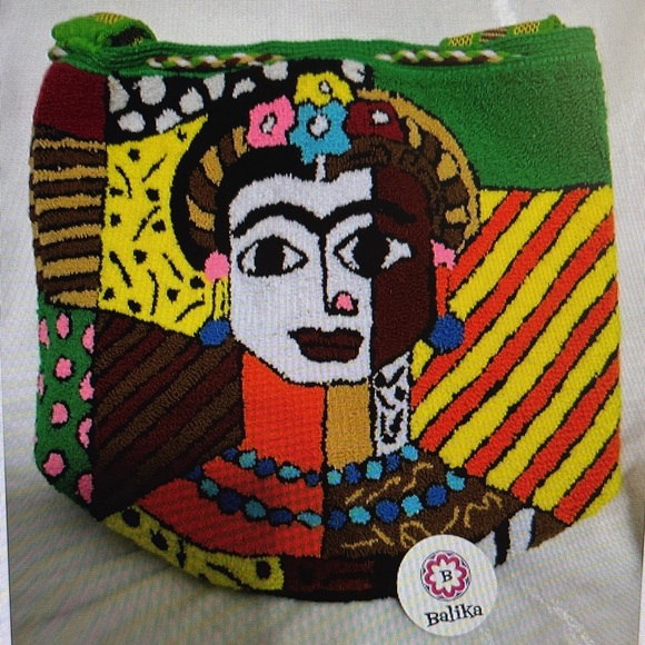 Wayuu Tribe Handbags - Frida Kahlo - Wayuu Patchwork Shoulder Bag